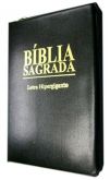 Biblia letra hipergigante - capa com ziper preta